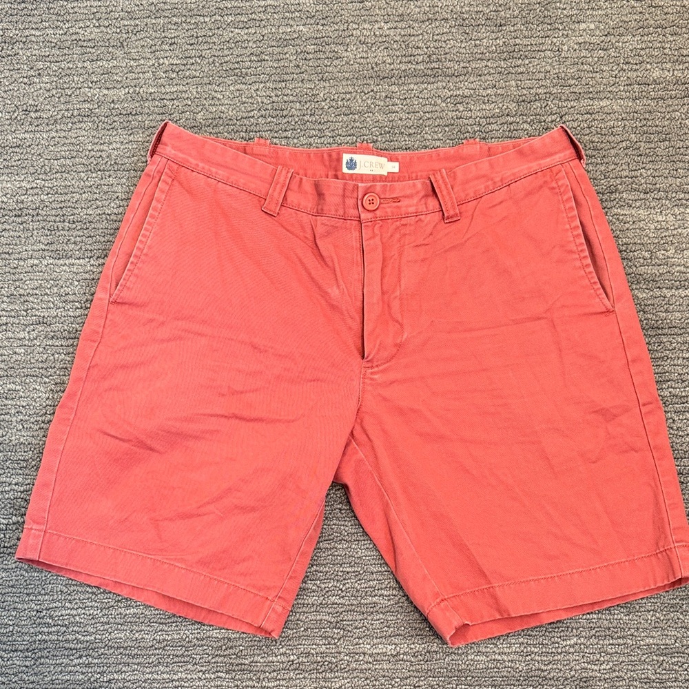 J. Crew Coral Men's Flat Front Shorts